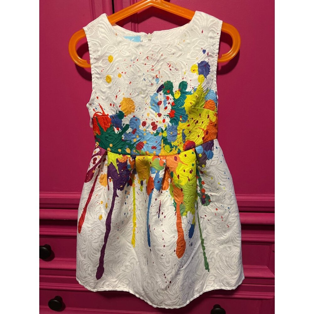 Adorable Paint Splash Dress Size 5